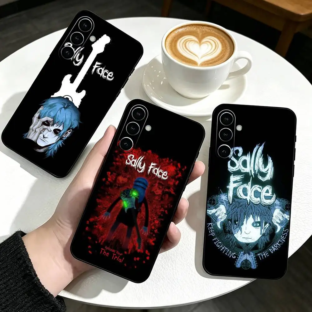 Funda para teléfono Capa Sally Face Gothic H-Horror para Samsung Galaxy A73,A72,A71,A70,A53,A52,A51, otras fundas negras suaves