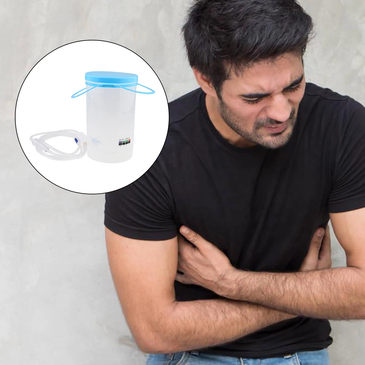 

Bucket Kit Transparent Colon Cleansing Plastic Lid for Therapy Home Bathroom Facility Large Intestine Hydrotherapy