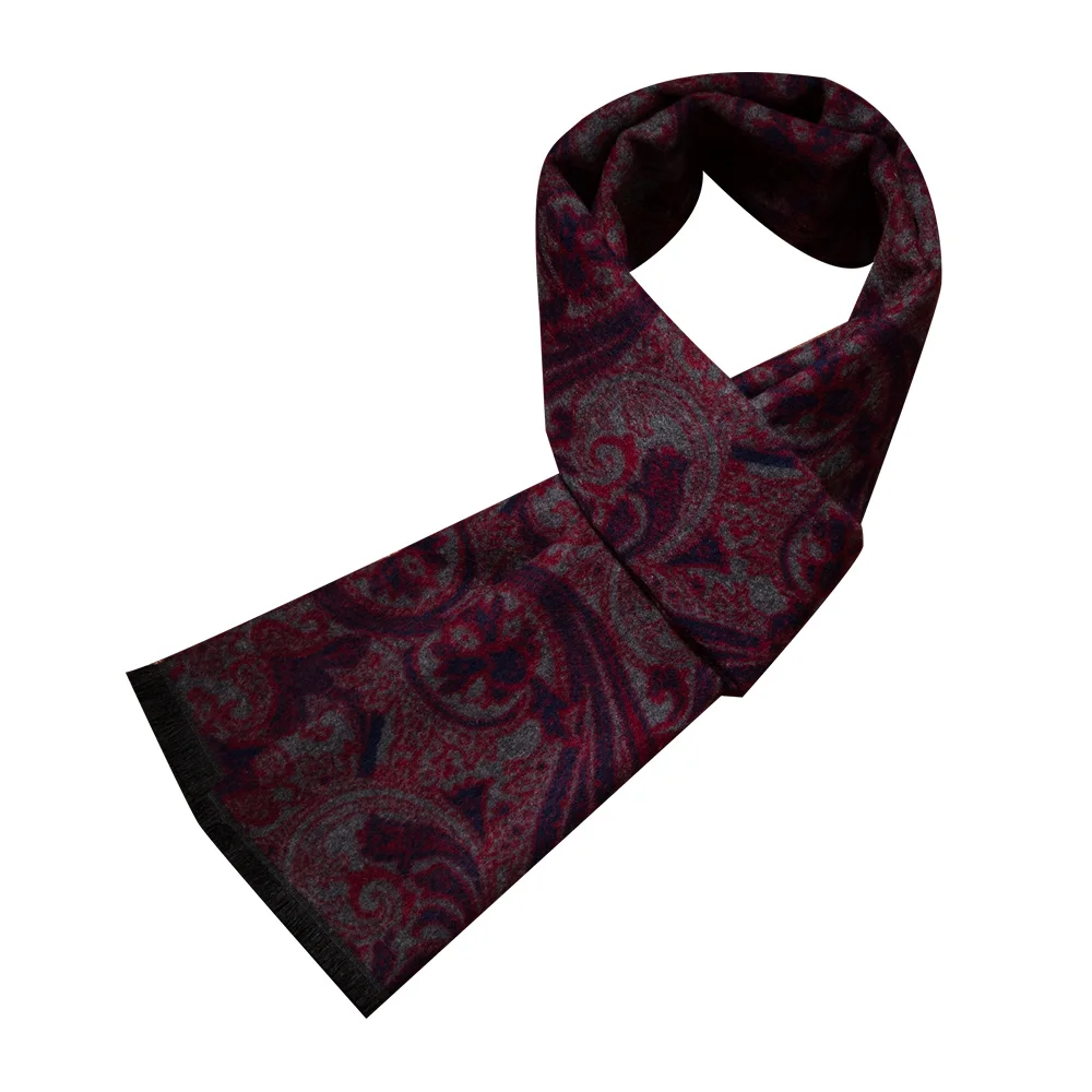 Lenço masculino 11,81 * 70,86 polegadas Lenço de textura quente Decoração de pescoço de inverno Decoração clássica adequada para negócios e lazer