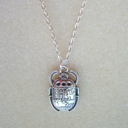 Scarab Beetle Pendant Necklace for Women Men Metal Zinc Alloy Jewelry Egyptian Accessories