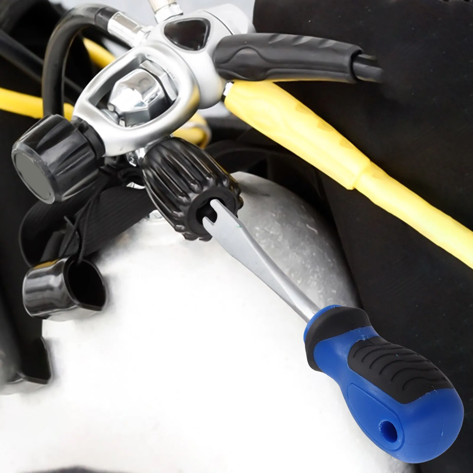 

Приблизительно. Ключ для баллонов для дайвинга 13,3 см, ключ для клапана акваланга, прочный и легкий, с эргономичной рукояткой