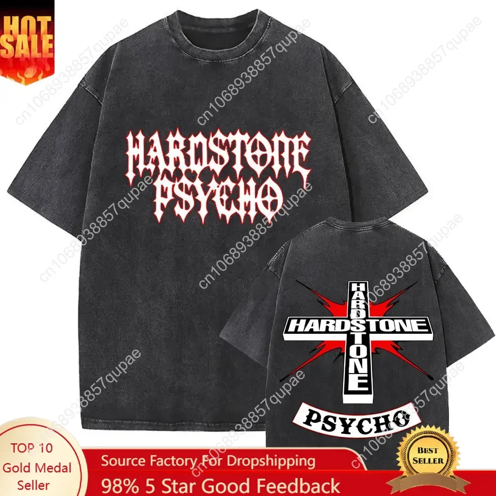

Hot Sale Washed Don Toliver Hardstone Psycho Logo Double Sided Print T-shirts Men Women Hip Hop Vintage Tshirt Oversized T Shirt