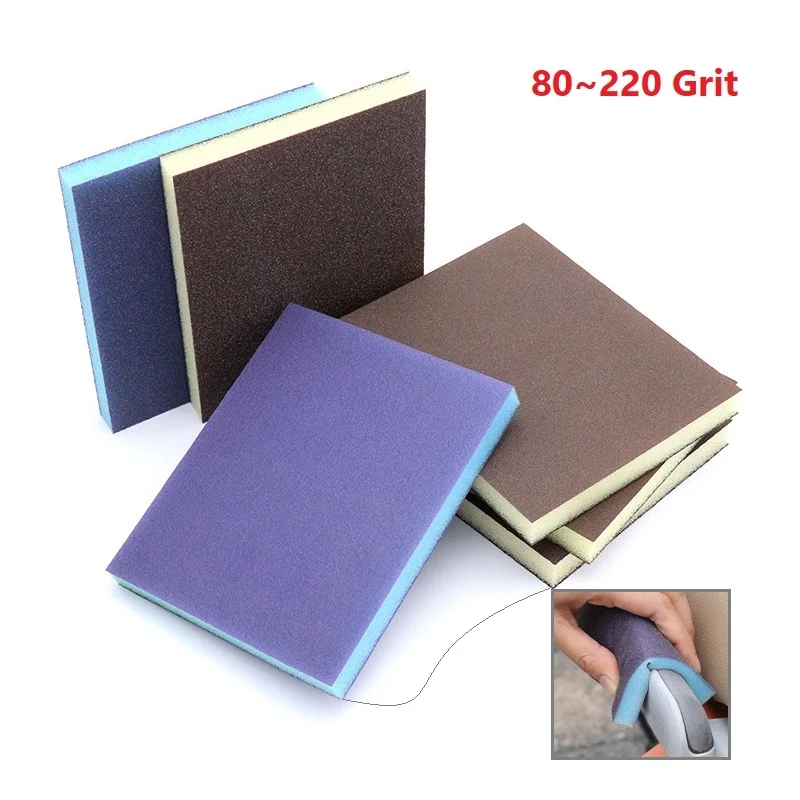 

Шлифовальные губки 80/100/120/150/180/220, моющаяся и многоразовая песчаная губка для гипсокартона, полировка дерева и металла