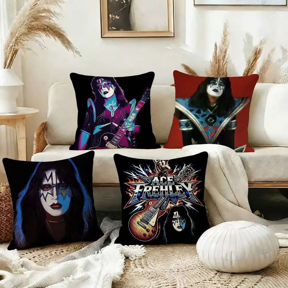 

COOL A-Ace F-Frehley-es Square Double-Sided printed Pillow Case Bedroom Bedside Pillow Sofa Cushion Cover