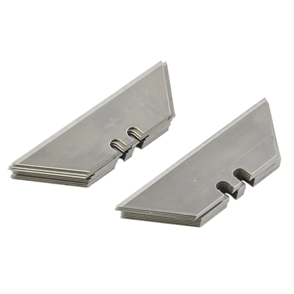 Hoja Trapezoidal de corte Manual, papel contrachapado, suministros de oficina, negro, plata, 0,6mm de espesor, 2,36 × 0,7 pulgadas, 60 #   Acero al carbono