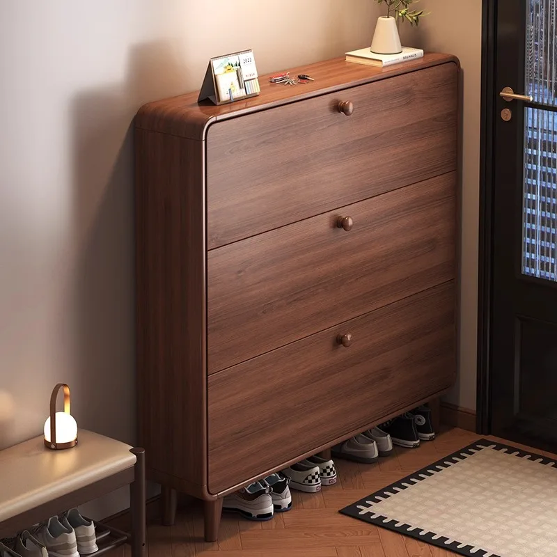 Organizer Shoe Storage Slim Vertical Flip Door Shoe Cabinet Shoe Rack Entry Hallway Narrow Home Furniture Meuble Chaussure