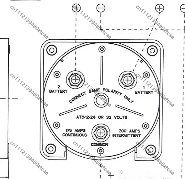 Marine Dual Battery Selective DC Switch Power Control Accessory For Speedboat Yacht RV Camper
