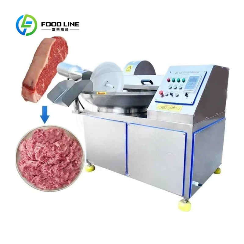 Industrial Grade Food Chopper, 60kg Big Volume Meat Bowl Cutter plus 5L Vacuum Model, FL Custom & Wholesale