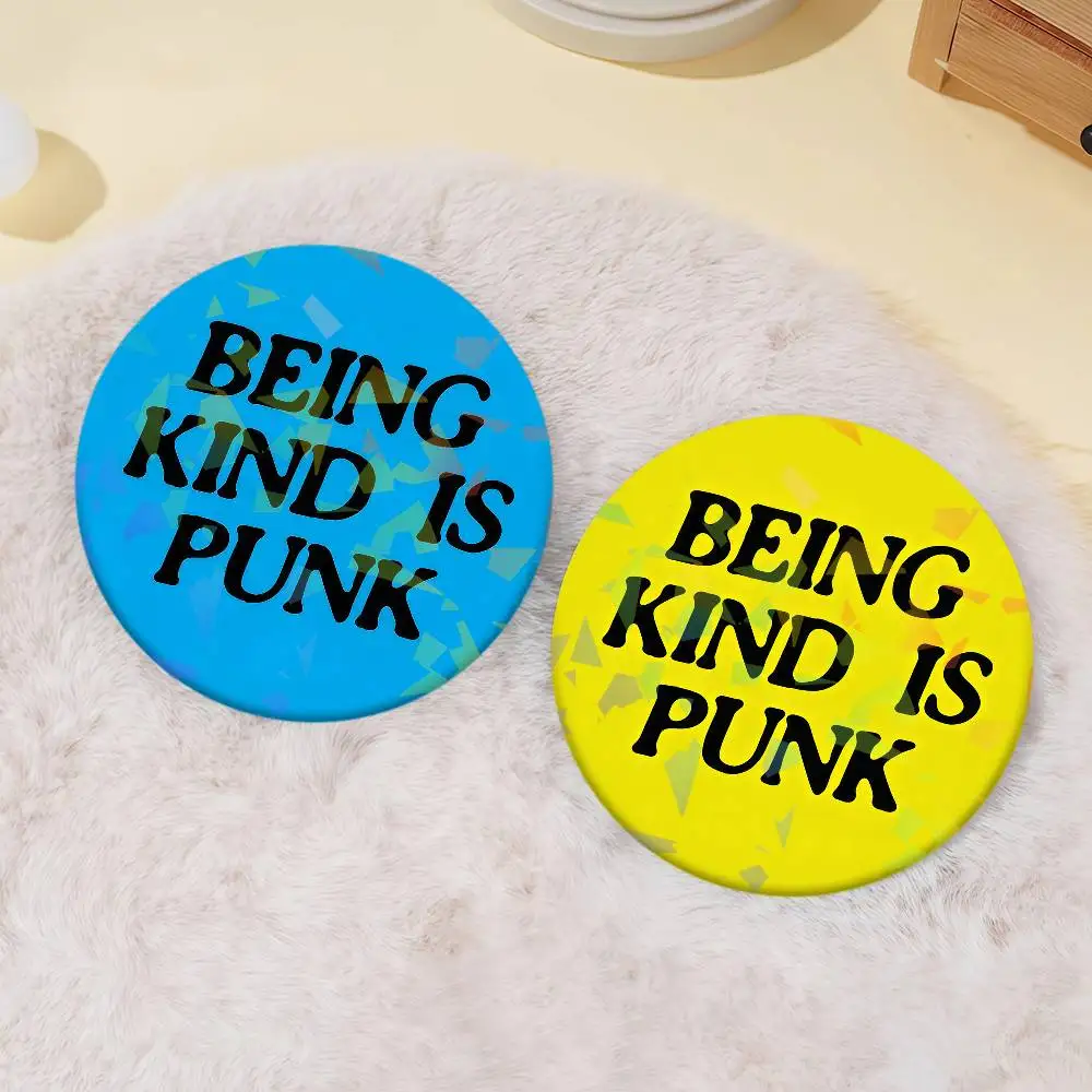 Being Kind Is Punk Creative Anime Series Enamel Pins Badge Metal Brooch for Bag Clothes Decor