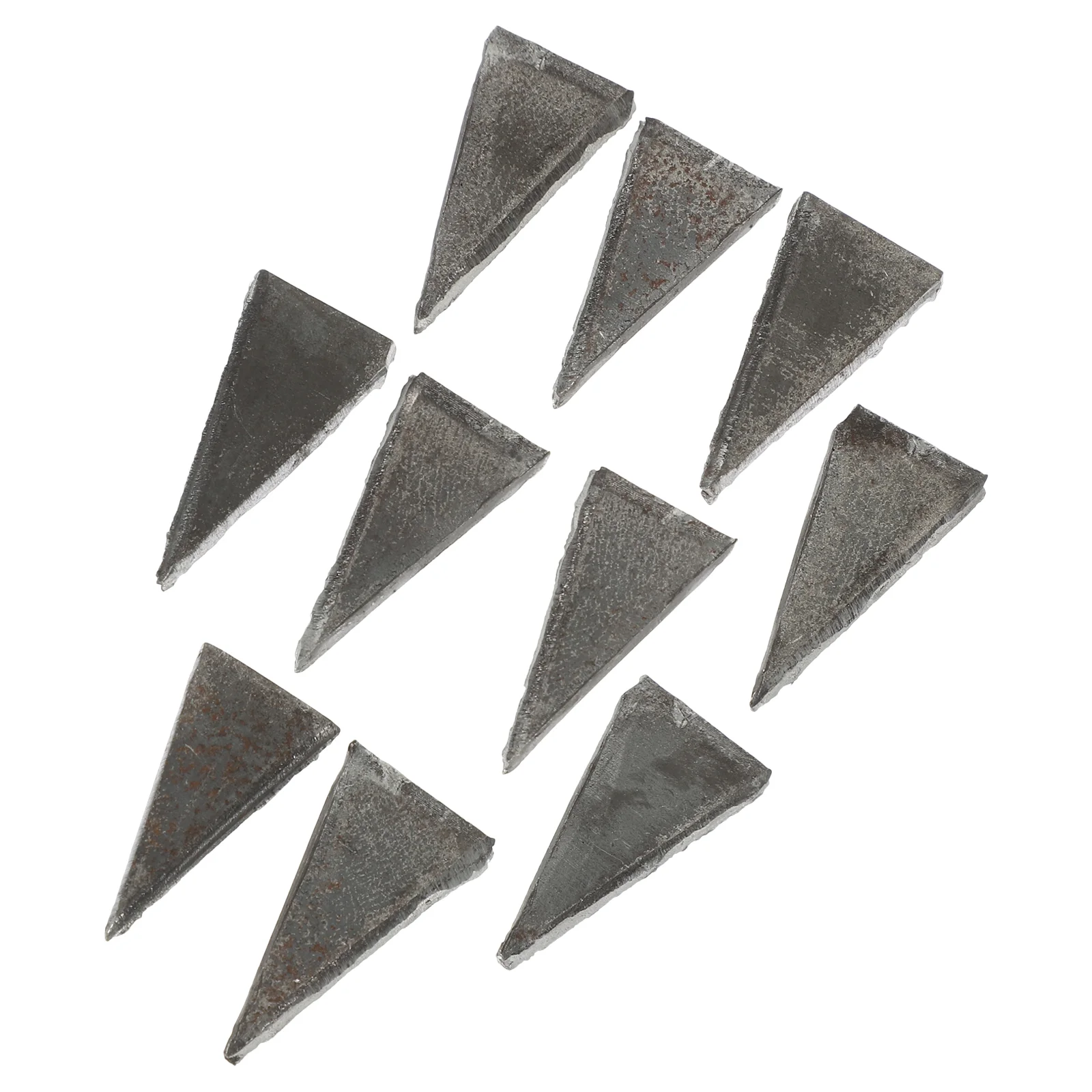 

20 Pcs Triangle Wedge Axe for Home Round Fixing Carbon Steel High-carbon Metal Repair Tool Additional Wedges