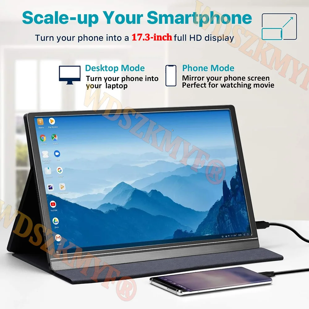 شاشة محمولة 17.3 بوصة 15.6 بوصة 1080P IPS 60HZ شاشة كمبيوتر تمديد نموذج USB-C MINI-HDMI لأجهزة الكمبيوتر المحمول Xbox Switch PC Game