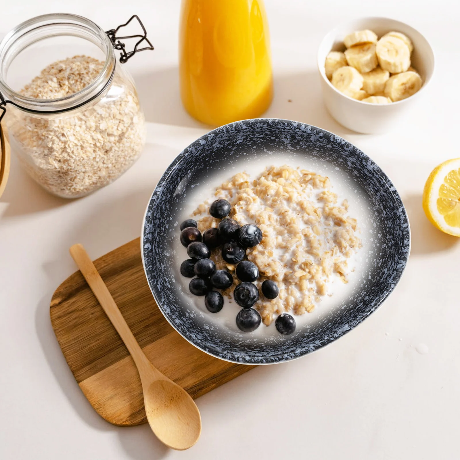 

1Pcs Household Ceramic Soup Bowl Deep Size Stable Base for Noodles Salad Rice Multipurpose Food Serving Dinnerware