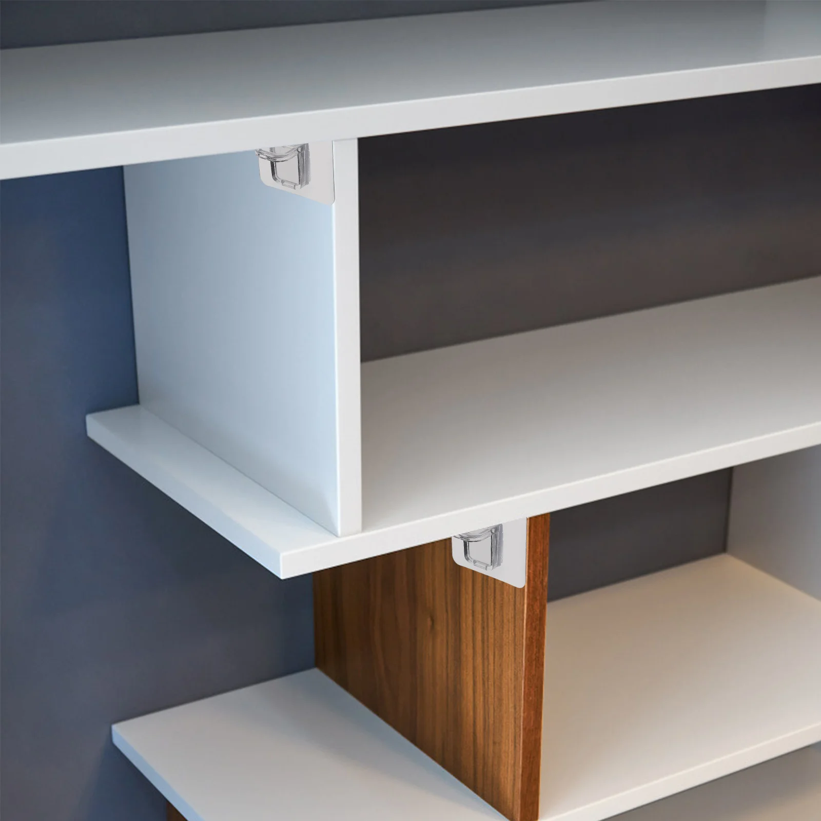 

10 шт., клейкие опорные колышки для полки без следов, пластиковые кронштейны для полки, держатель-разделитель для гардероба, настенные наклейки без перфорации, мебель