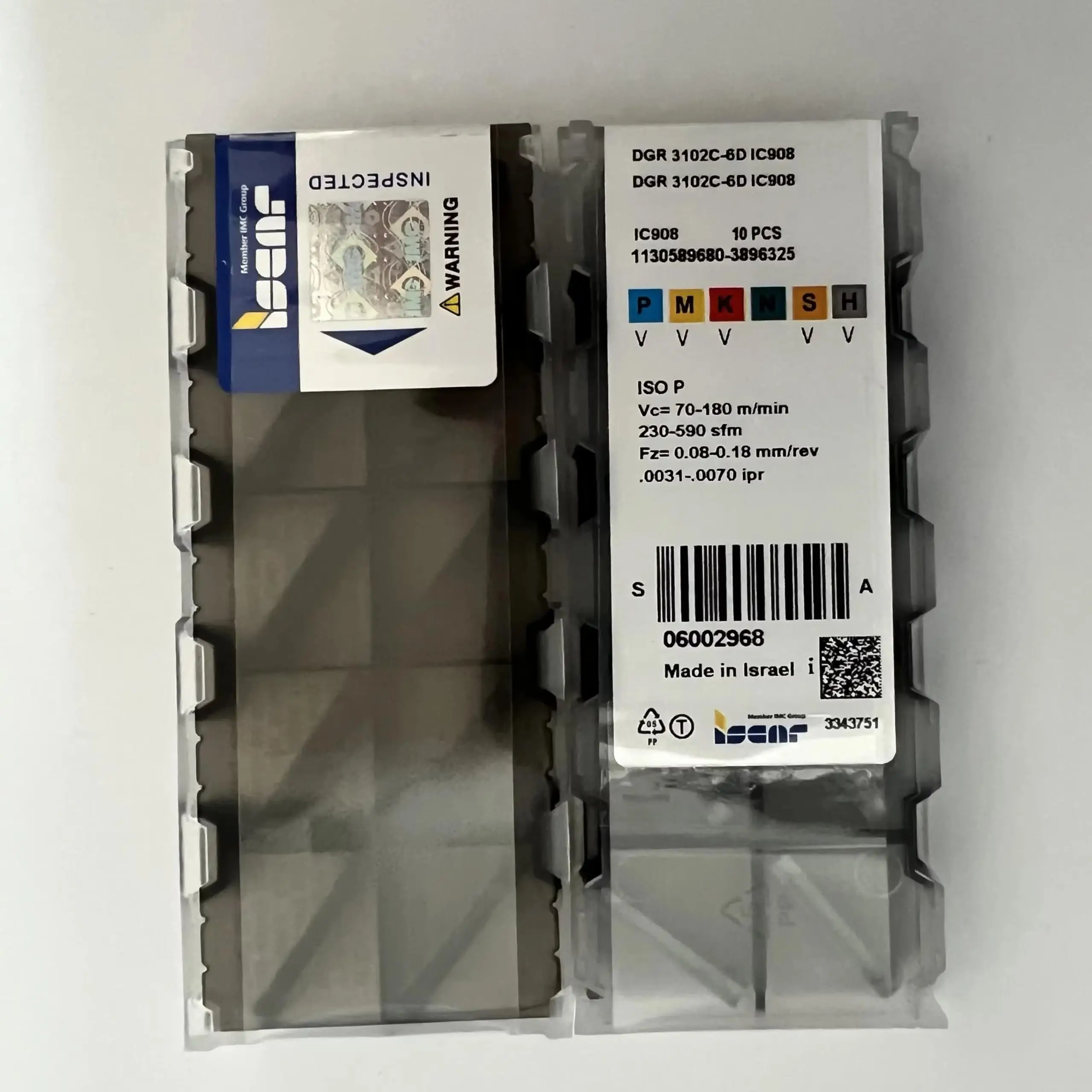 DGR3102C-6D IC908/ของแท้ CNC โลหะผสมใบมีด 10 ชิ้น