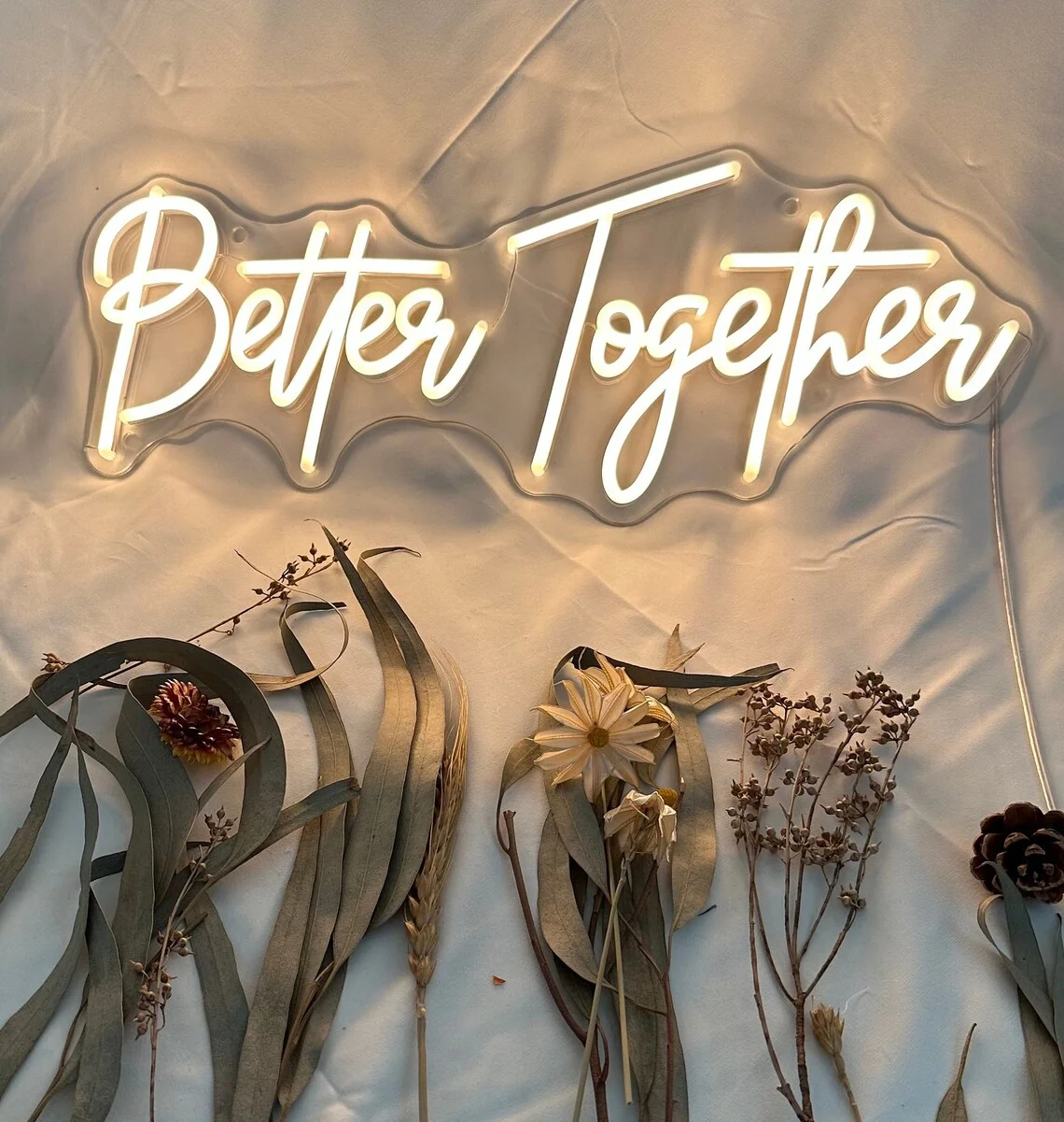 Better Together,Wedding Custom Neon Sign, Led Neon Light Sign, Room Decoration, Wall Decor, Wedding Sign