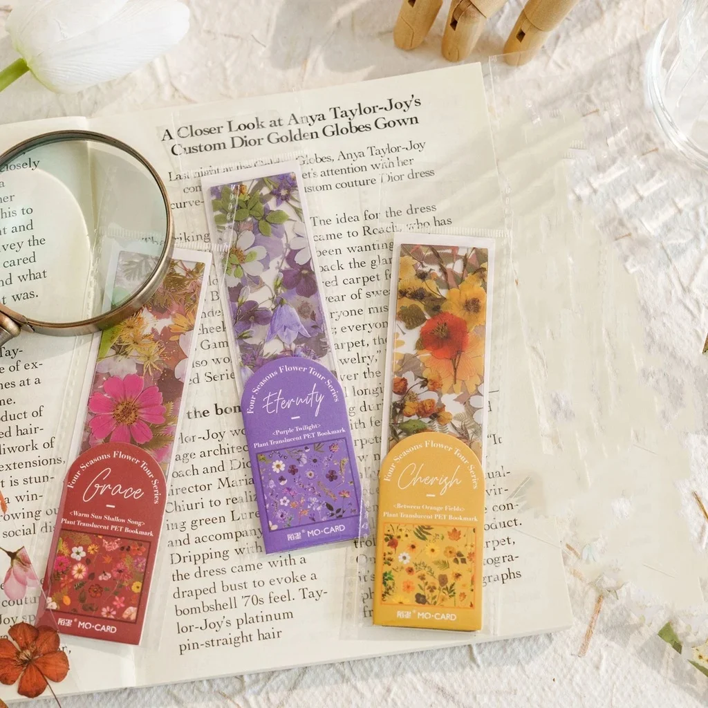 

5 шт., закладки из серии цветов и листьев, студенческие специальные книги, материал для маркировки страниц, декоративные прозрачные закладки, канцелярские принадлежности