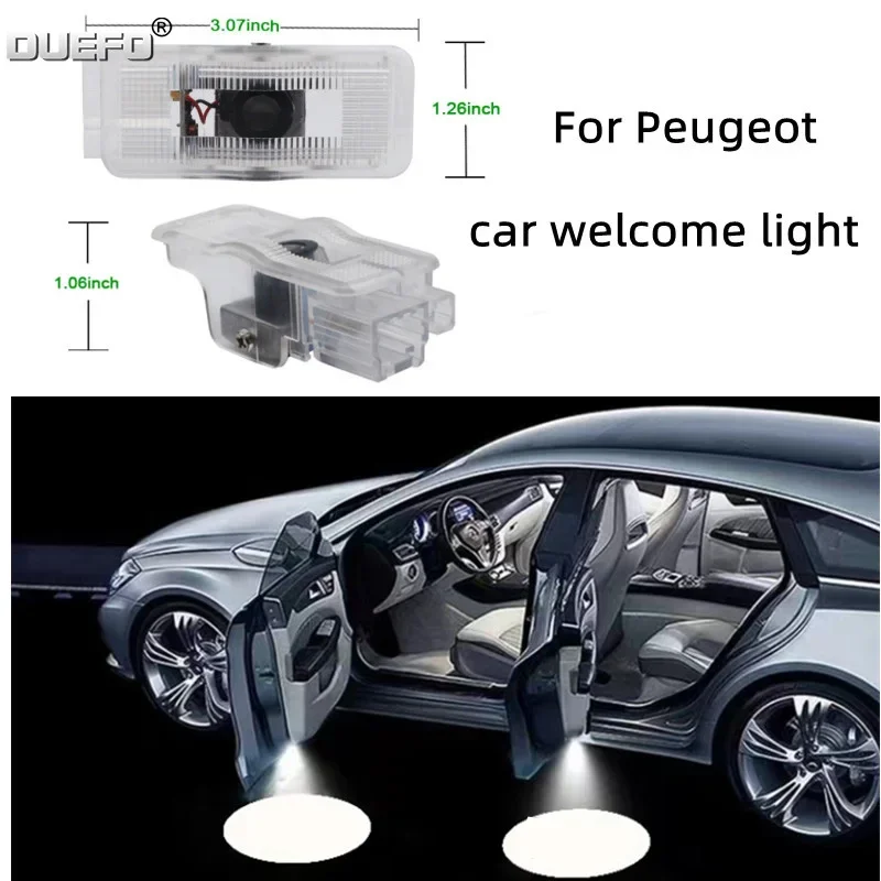 

2pcs 4pcs for Peugeot 307 207 206 306 406 308 408 508 RCZ Car LED Lights Door Projection Welcome Lights Decorative Lights