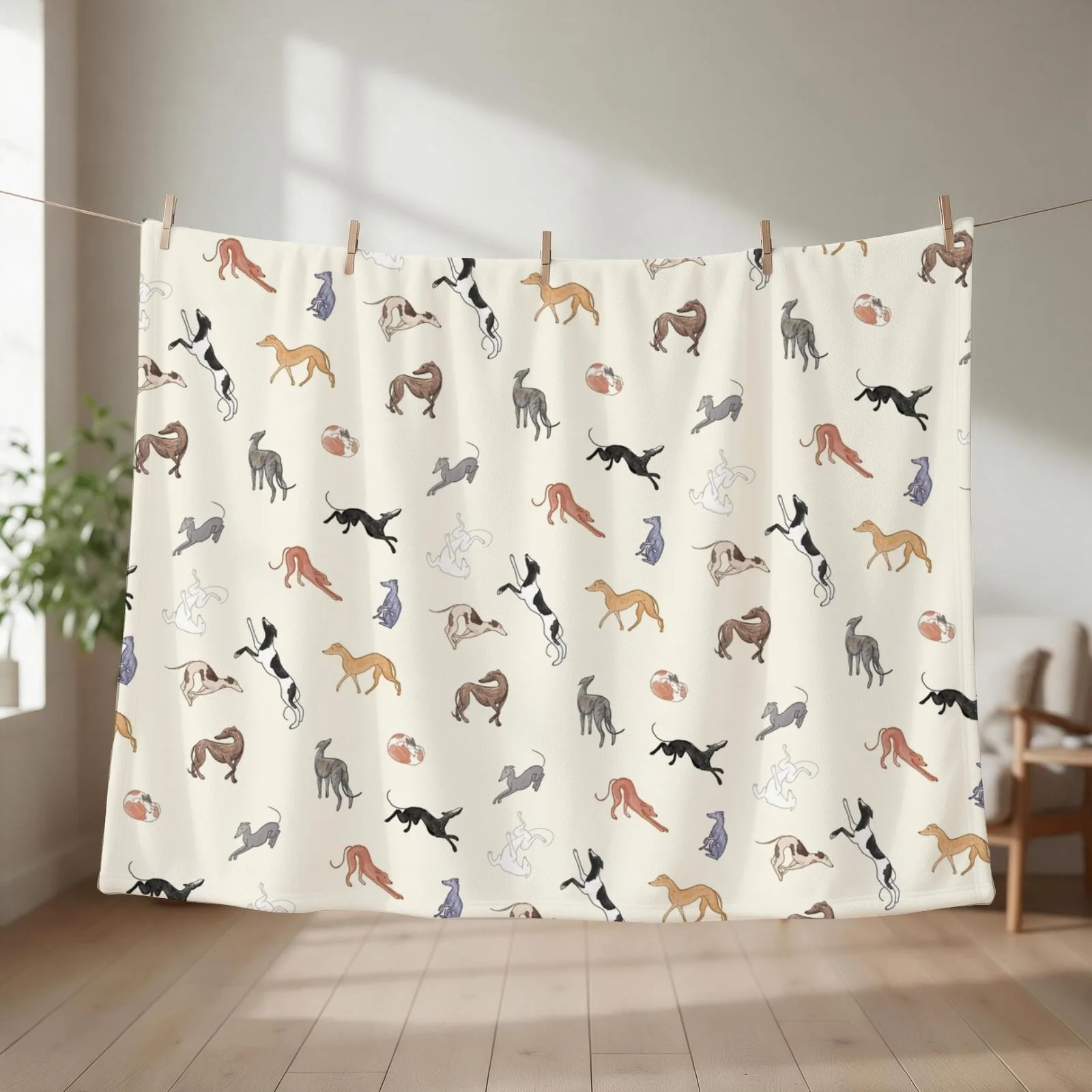 Greyhound Love - Adopt Throw Blanket