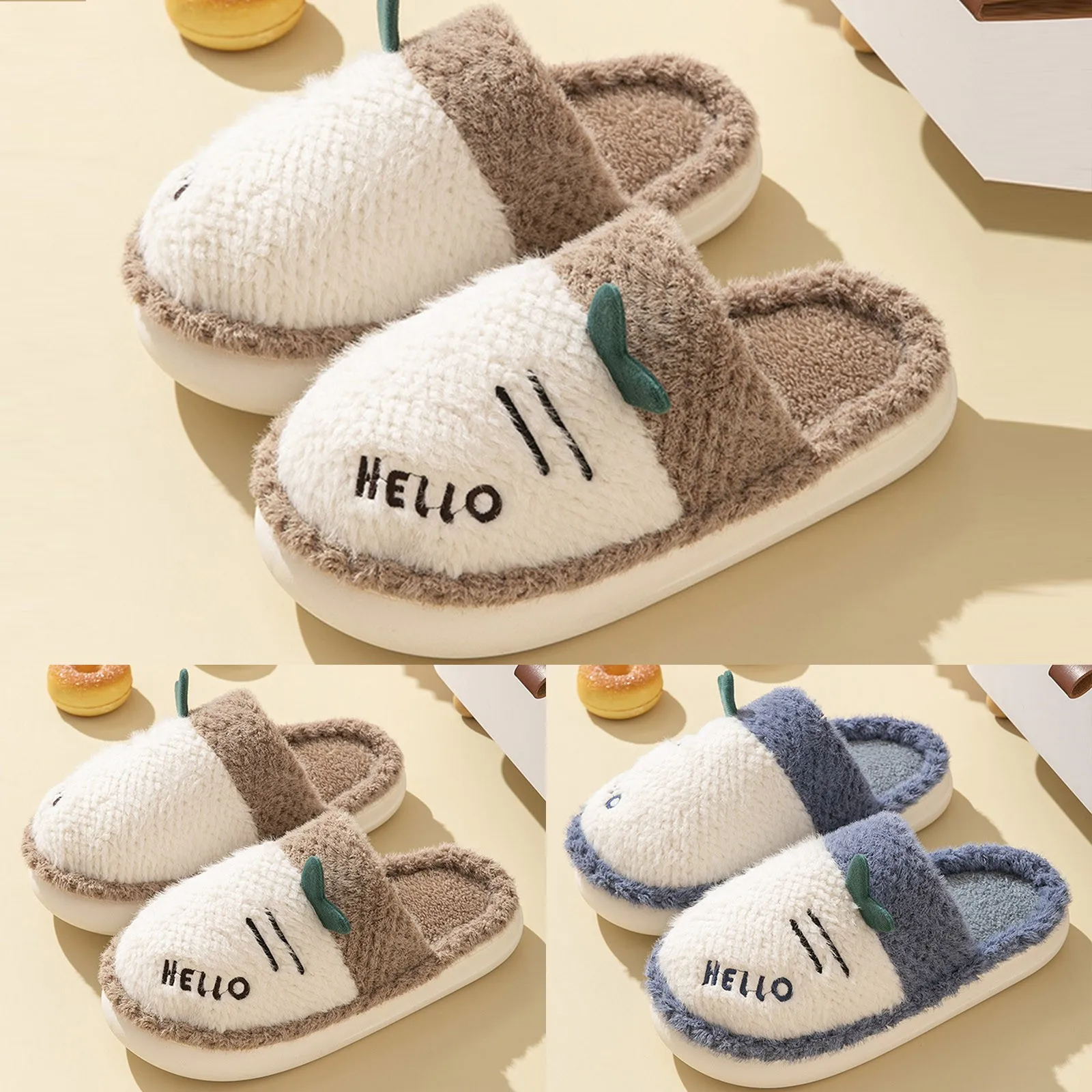 

Bedroom Slippers for Men Wide Extra Extra Wide Slippers for Men Slippers for Men Two Color Men Slippers Memory Foam Mens Warm