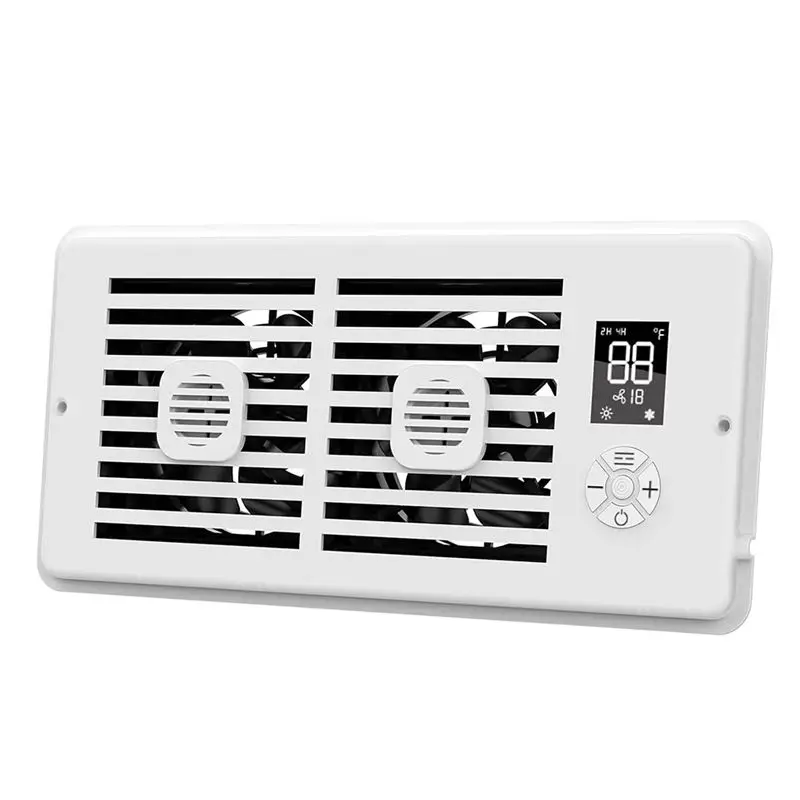 

FZFZ Thermostat Controlled 4X10 Inch Register Booster Fan For Office Home, Remote Smart Heating Cooling Vent Fan US Plug