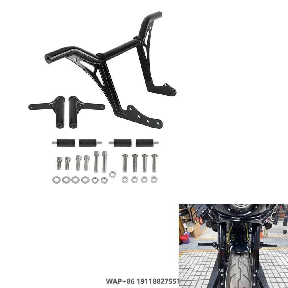 Motorcycle Highway Engine Guard Crash Bar Rear Saddlebag Guards Bumper for Softail Low Rider ST 117 FXLRST 2022 2023 2024