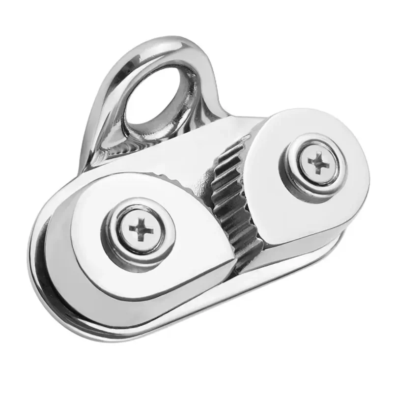 Boat Cam Cleat, 2 Pcs 316 Stainless Steel Rope Clamp, Fast Entry Marine Deck Hardware, for Sailboat Kayak Yacht Deck Rigging