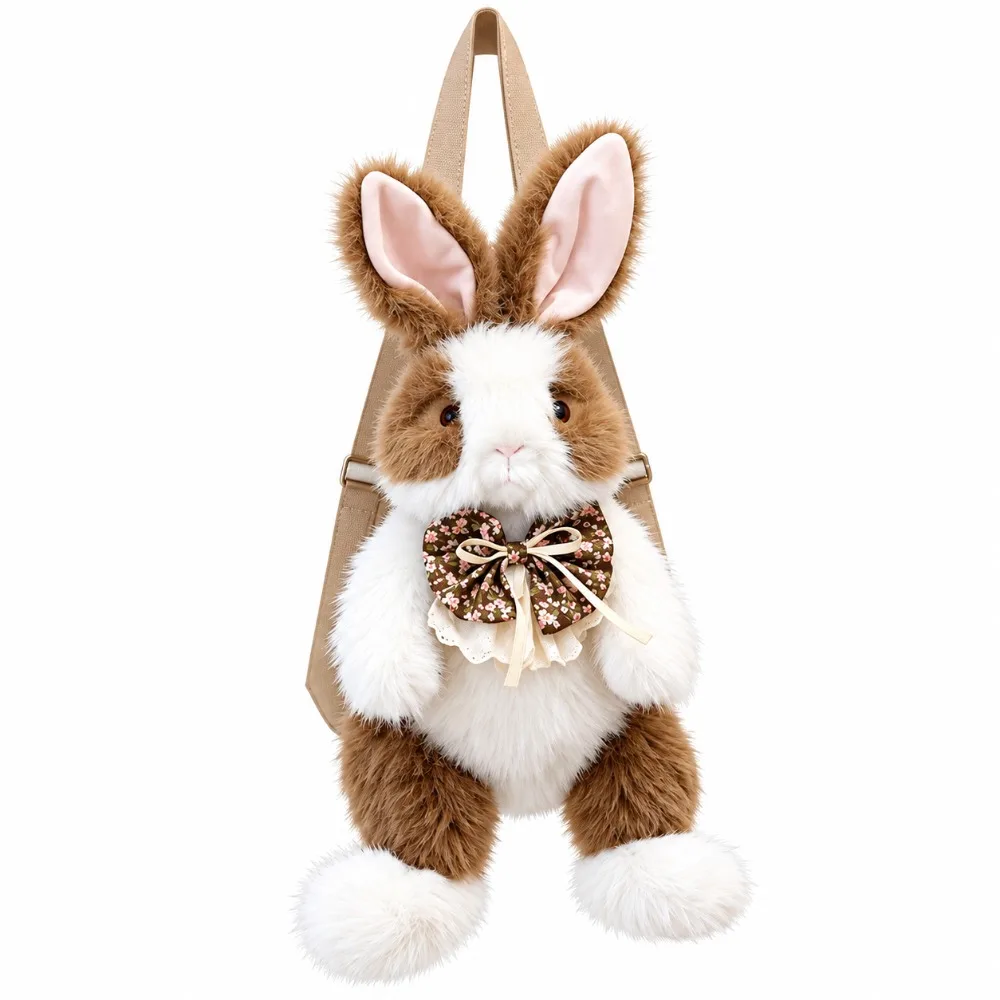 Gifts Plush Plush Rabbit Backpack Soft Wearable Bunny Plush Backpack Multicolor Shoulder Straps Bunny Plush Doll Kids