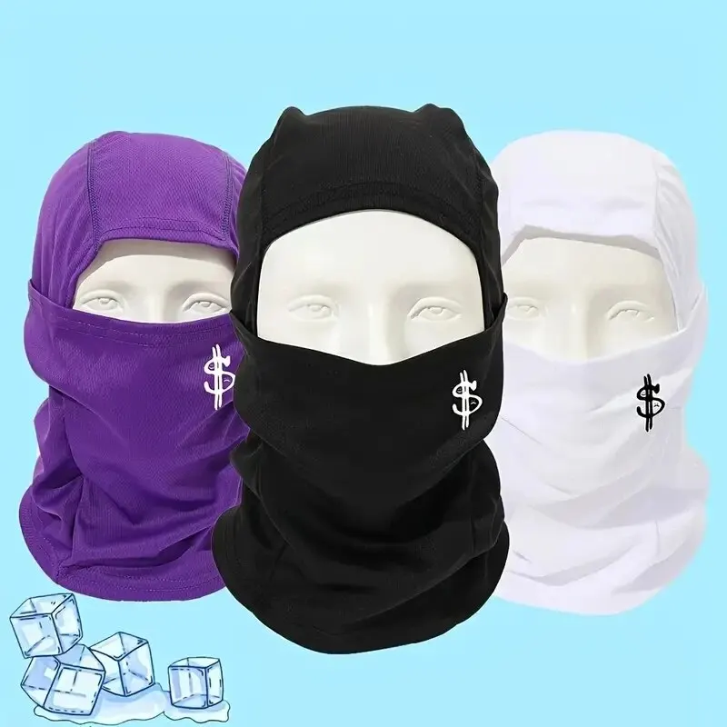 1PCs Fashion Printed Balaclavas Men's Summer Breathable Cycling Mask Sunscreen Headcover Cool Print Cycling Full Coverage Hat