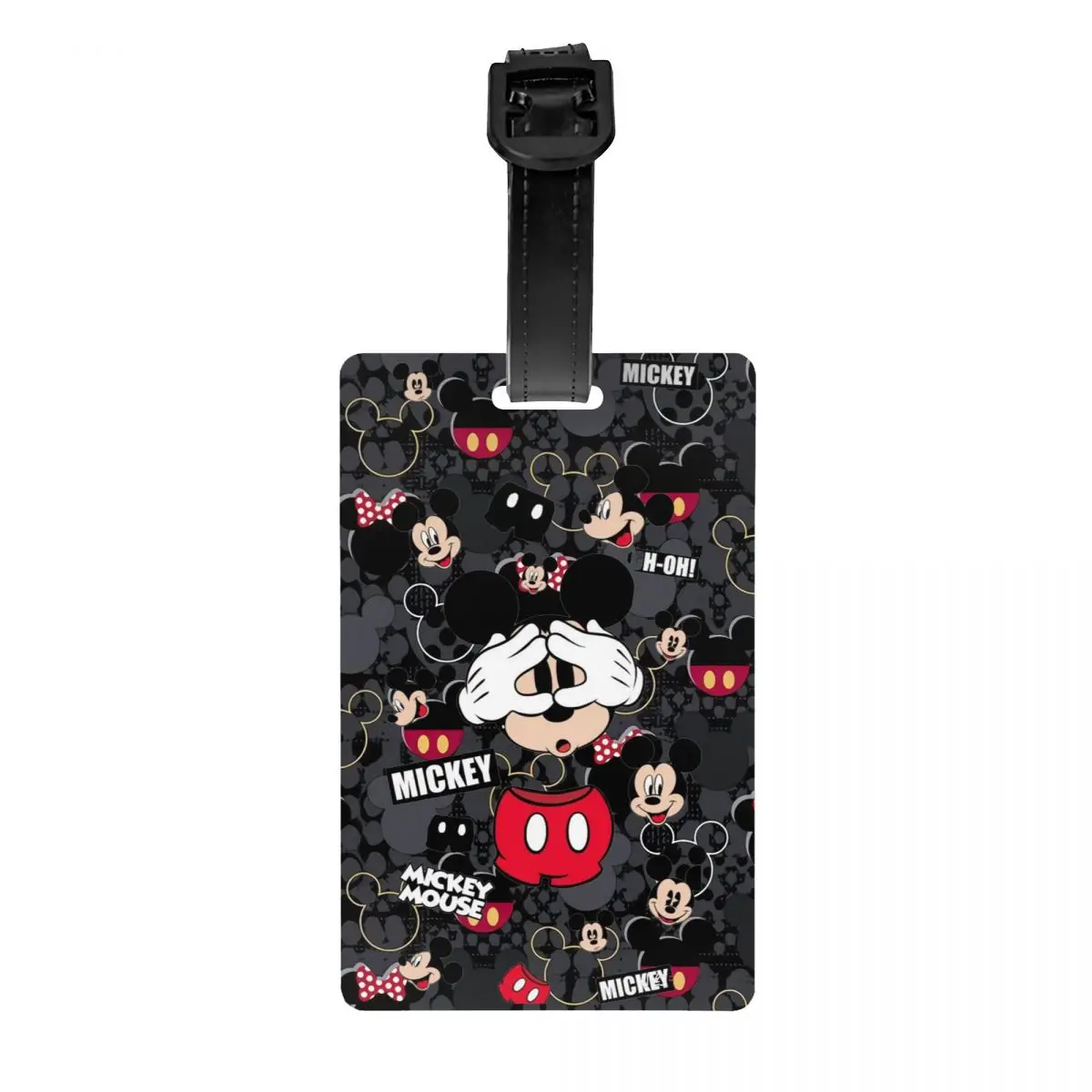 

Изготовленная на заказ багажная бирка с Микки Маусом и именной картой, конфиденциальная обложка, идентификационная этикетка для дорожной сумки, чемодана