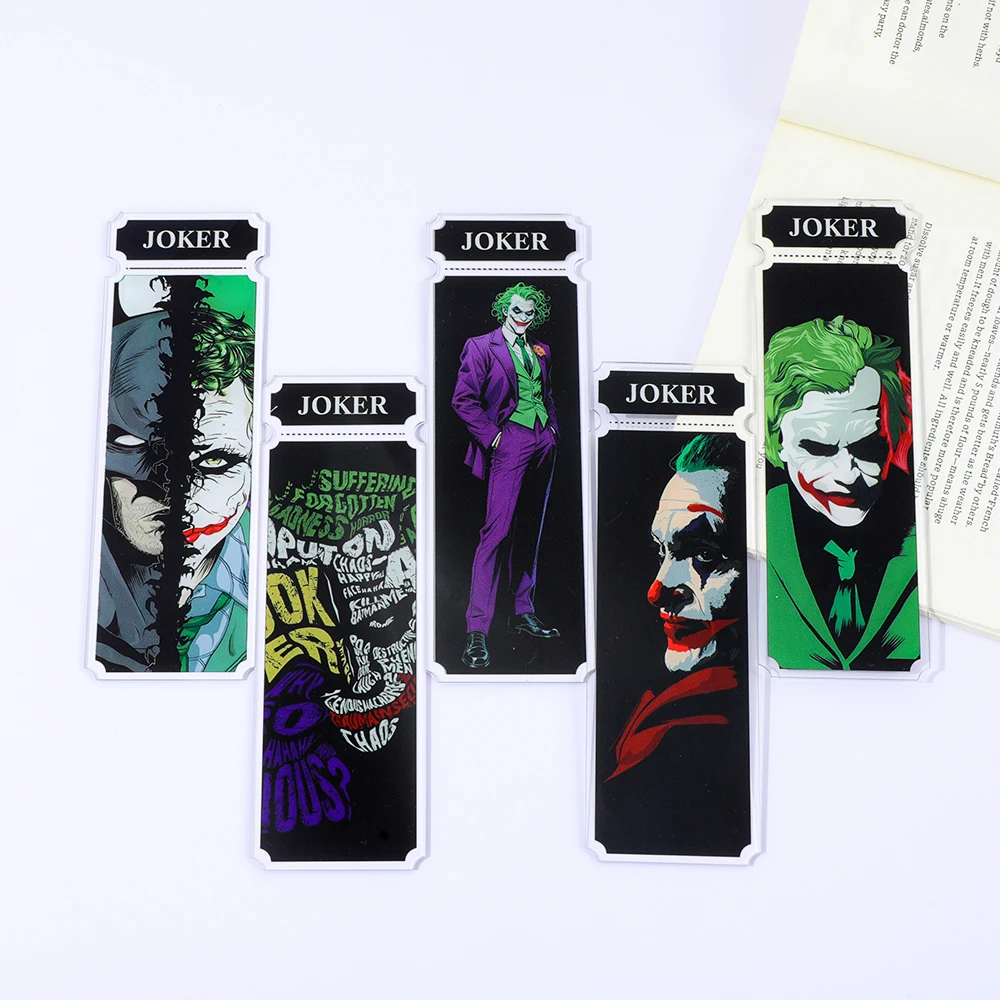 Joker Acrylic Bookmark for Comic Fans & Collectors, Reading at Home, Office or Library, Halloween Birthday Christmas Gift