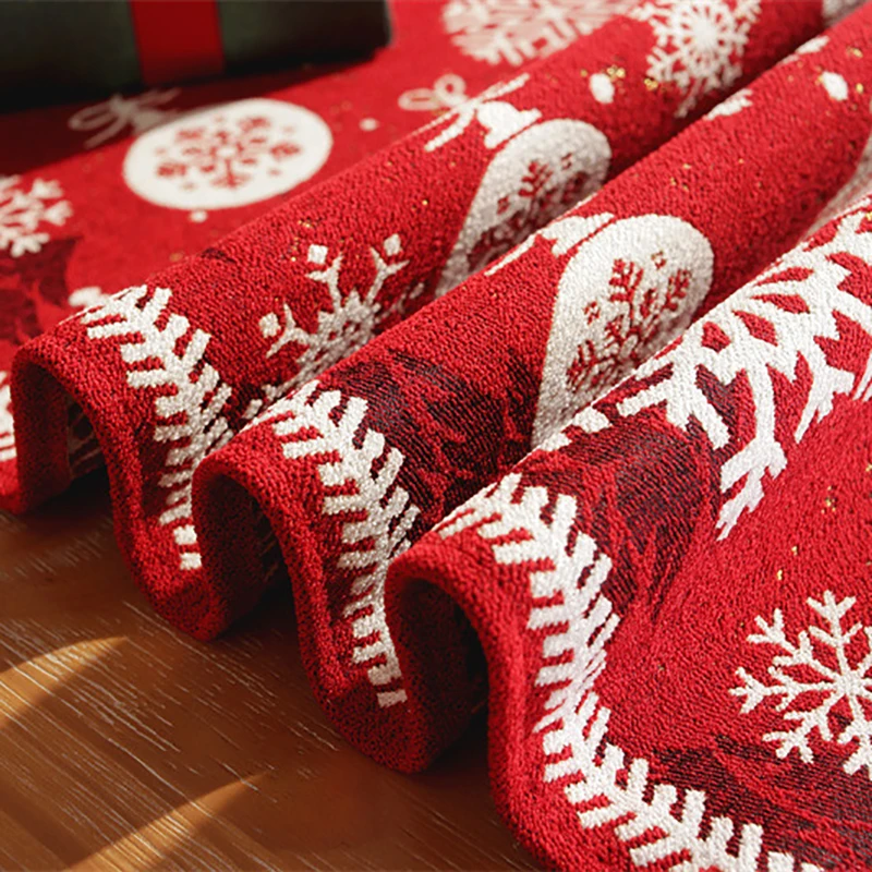 Christmas Table Runner Christmas Decoration Tablecloth Table Setting Dining Vintage Wedding Family Party Placemat Table Decor