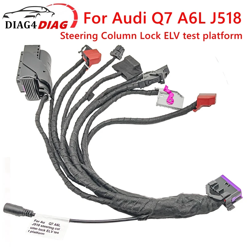 

Новейший жгут для тестирования замка рулевой колонки для Audi Q7 A6L J518, автомобильный диагностический кабель для программирования