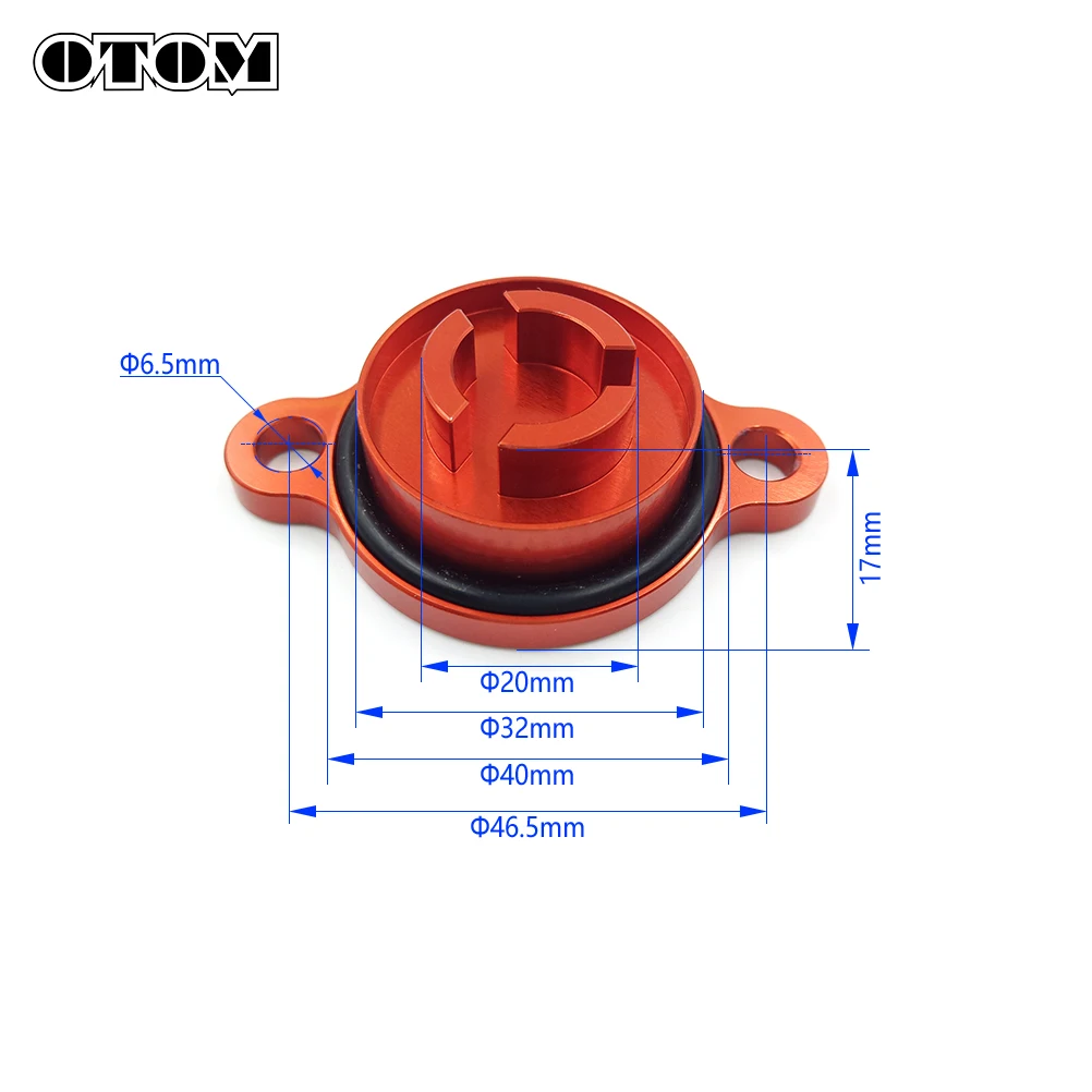 OTOM Motocross CNC Aluminum Oil Filter Cover Engine Plug Cup Seal Lid For ZONGSHEN NC250 NC450 Off-Road Motorcycle Accessories