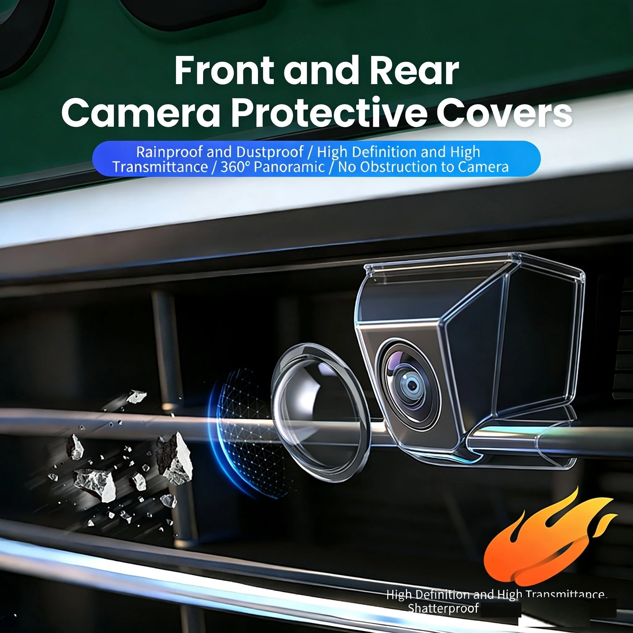 

2 шт. Защитные пленки для объектива автомобильной камеры: усовершенствованная защита от царапин, водонепроницаемые и пылезащитные аксессуары