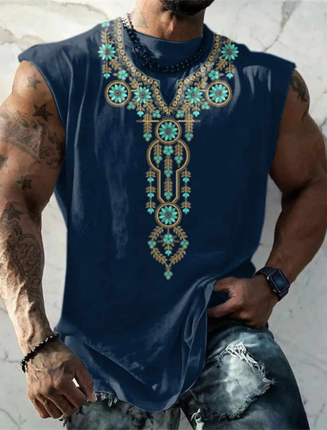 2023 Men's Quick-Drying Undershirt Bodybuilding Sports Gym Workout Four Seasons Clothing Men's Sleeveless Muscle Classic Shirt image 4