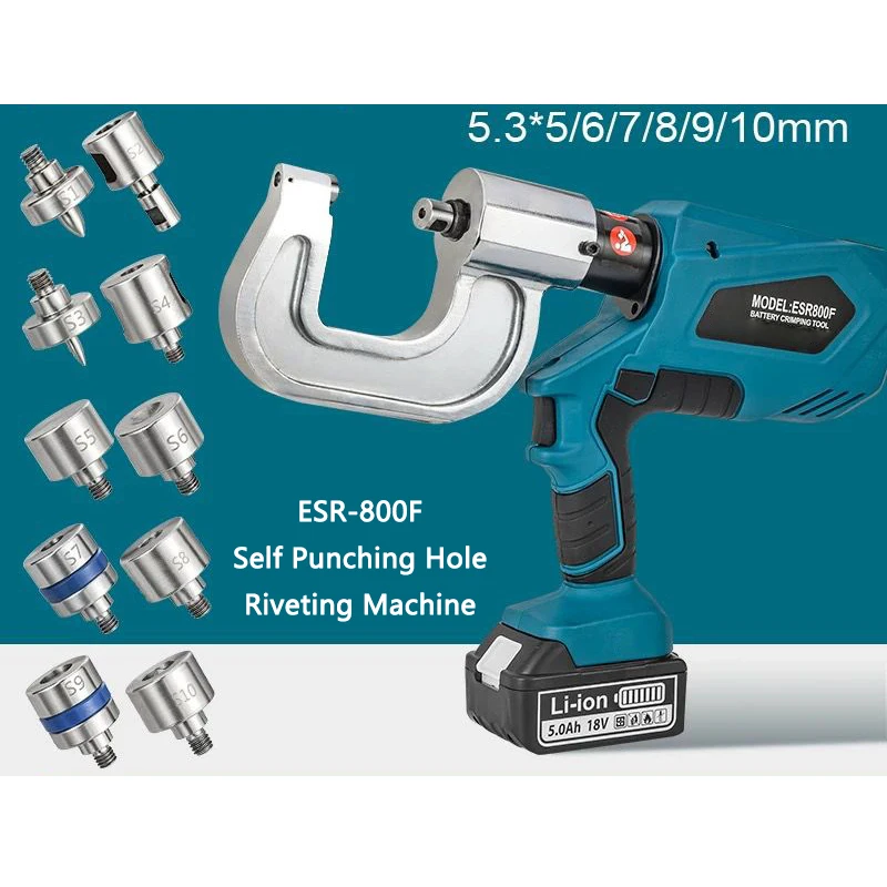 

Aluminum Body Riveting Machine ESR-800F Electric Hydraulic Automotive Sheet Metal Self Punching Hole Riveting Machine