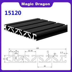 15120 Aluminum Profile Extrusion 100mm to 1000mm Length Anodized Linear Rail 15x120 mm for DIY 3D Printer Workbench CNC Parts