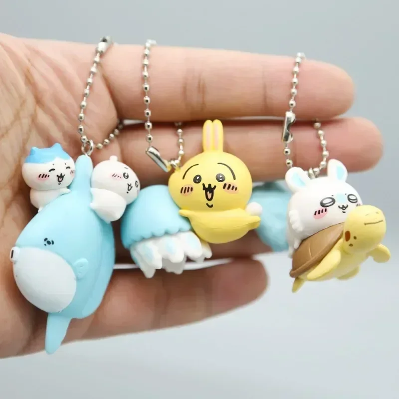 

6pcs/set Chiikawas Doll Keychain Hachiware Momonga Usage Cute Bag Pendant Decorative Accessories Children Gift