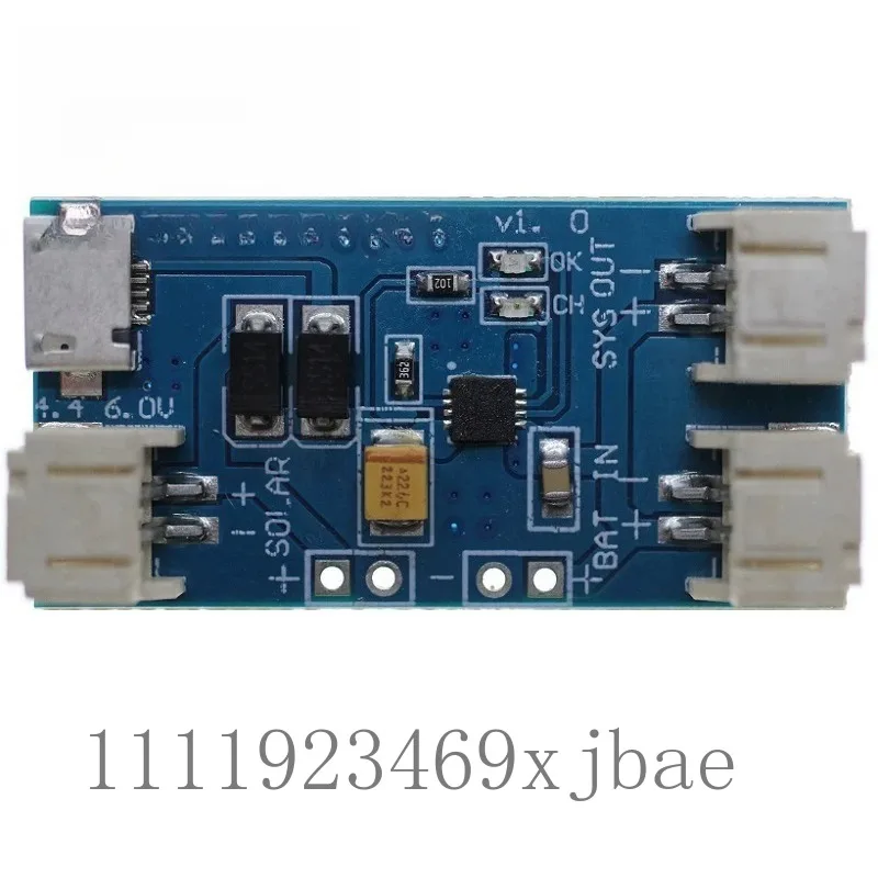 Mini Solar Lithium Battery Charging Board, 500mA Solar Input Charger Module DC 4.4-6V Input