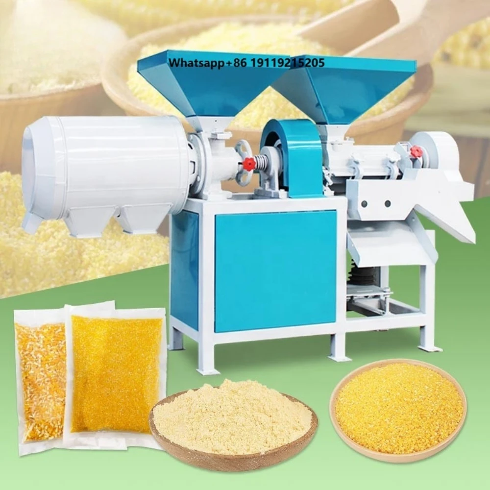Mill Maize Milling Huller Corn Peel Slag Cornmeal Rice Grits Flour Starch Make Machine and Home Size