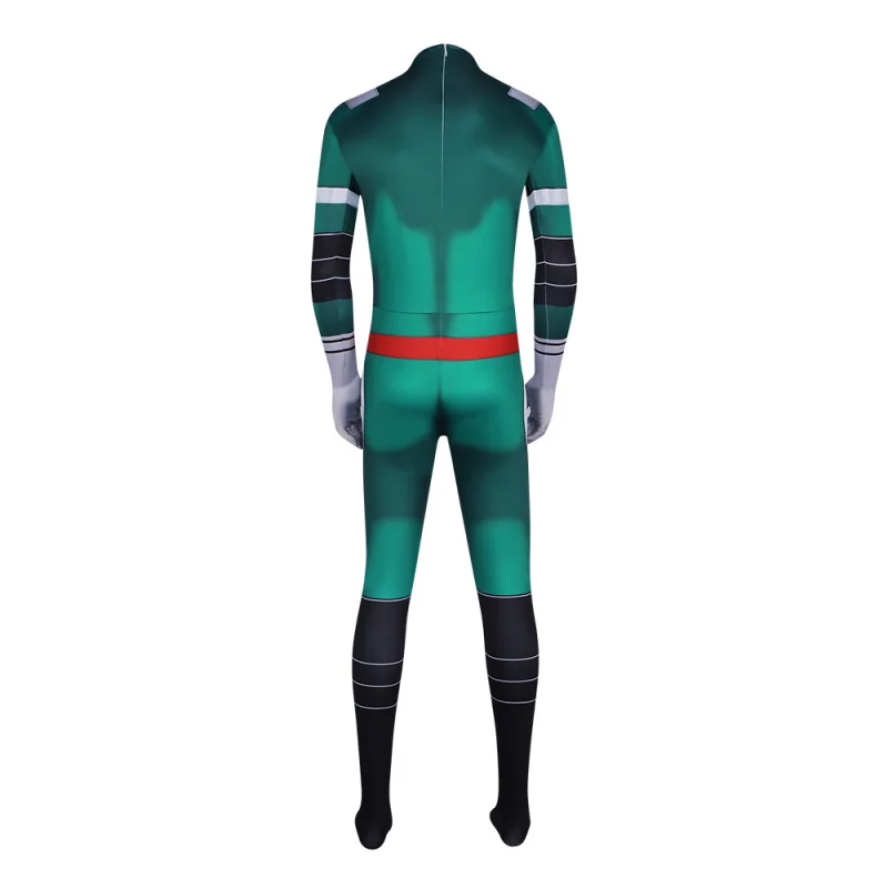 Anime My Hero Academia Izuku Midoriya Cosplay Costume Boku No Hero Academy Deku Print Jumpsuit Boy Men Superhero Zentai Bodysuit view 5