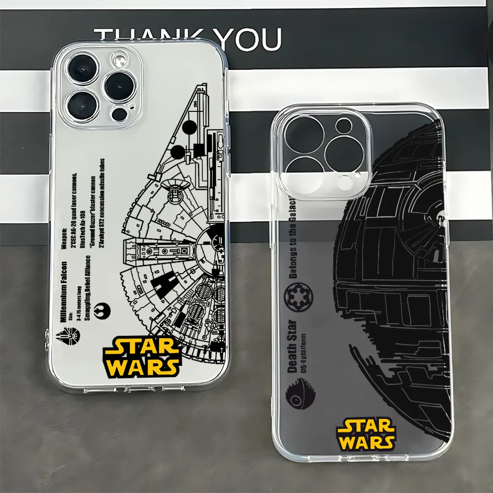 Capa de Celular Star Wars para Xiaomi Mi 15T 15 14 13 12 11 10 10T 14T Poco M7 X6 F7 F5 F4 X7 NFC Lite GT Pro Ultra 4G 5G Transparente