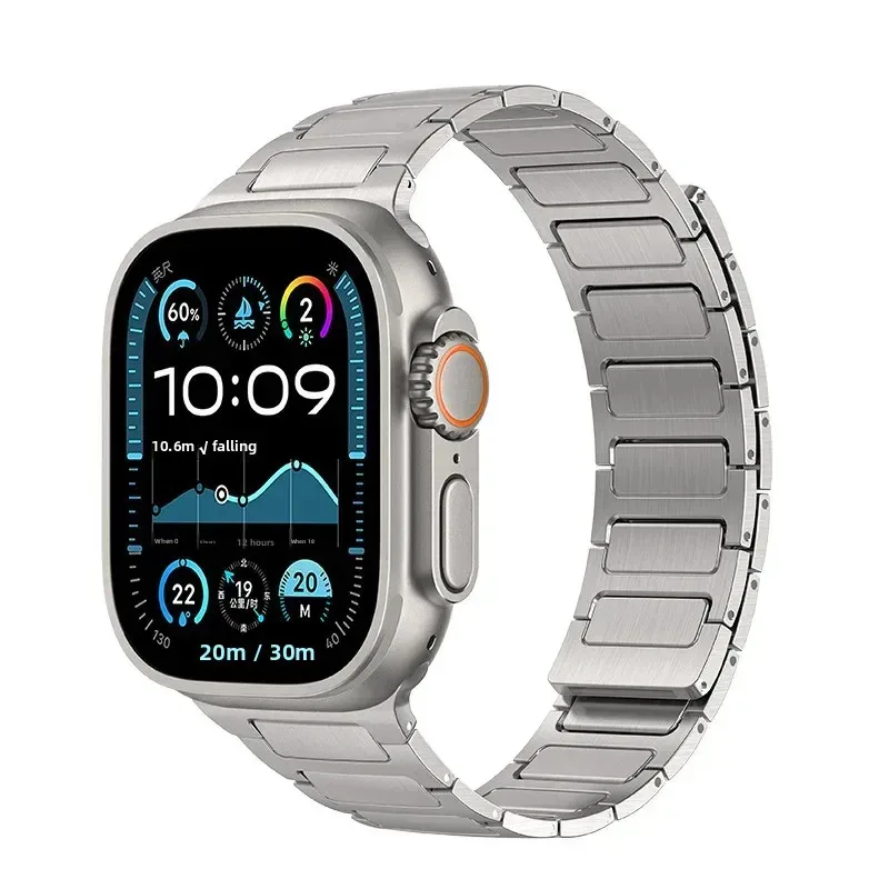Pure Titanium M agnetic Apple Watch Band Ultra2  for Apple Watch Magnetic Absorption