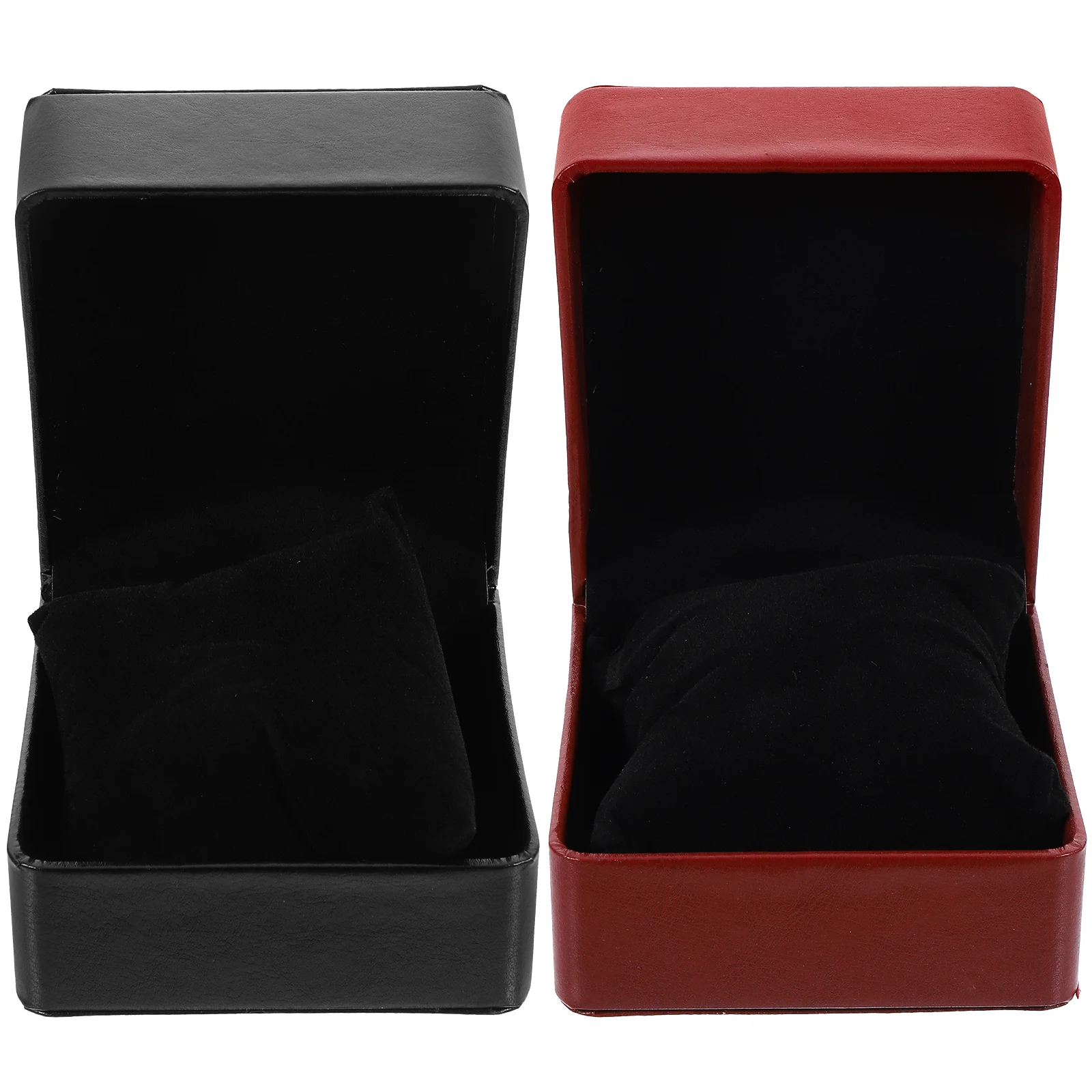 

2 Pcs Packing Box Watch Man Case Jewelry Display for Selling Pu Watches