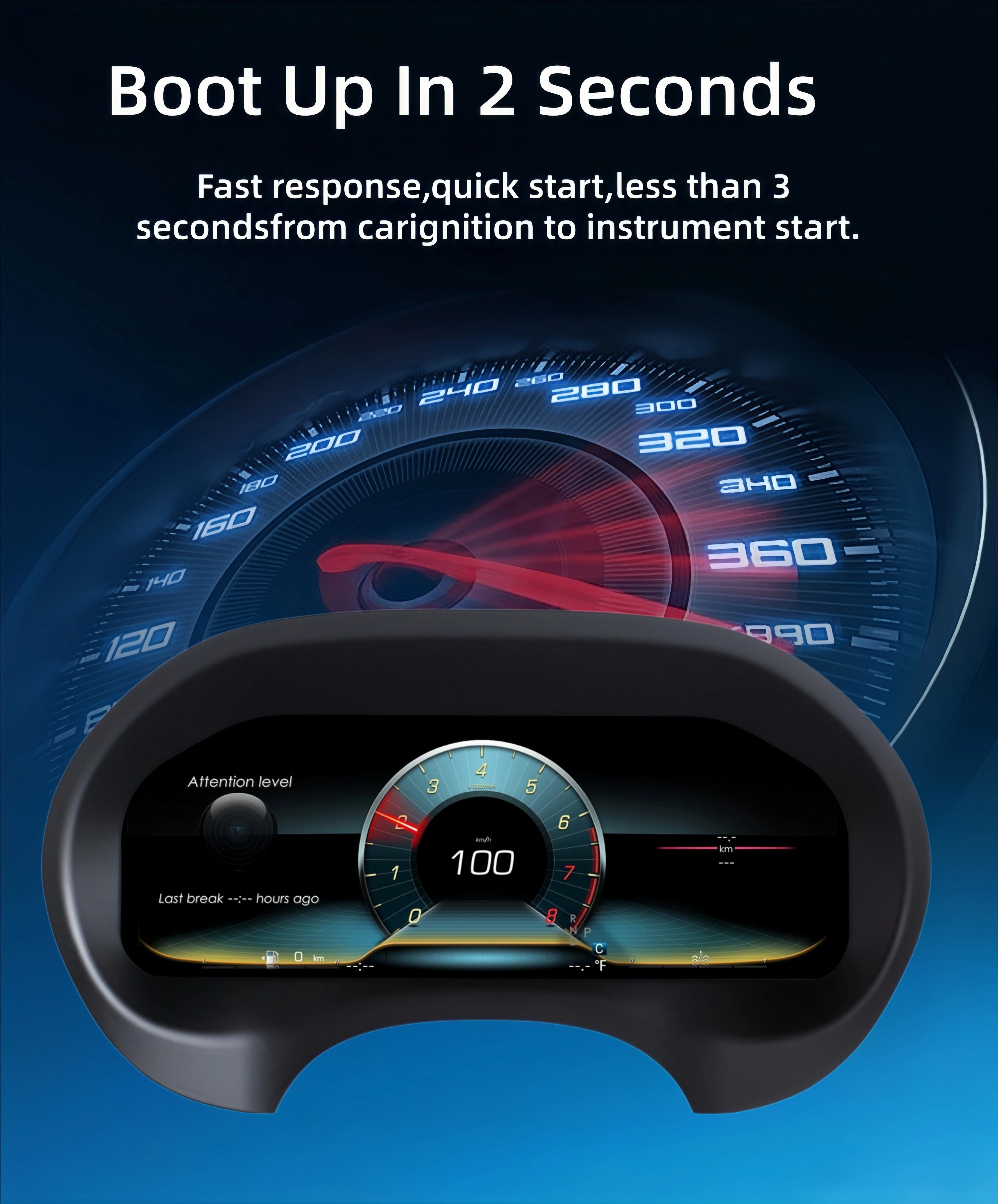 12.3inch Digital Instrument Cluster For Mercedes-Benz Vito  2016-2023 Featuring Speedometer  LCD Display CarPlay/Android Auto