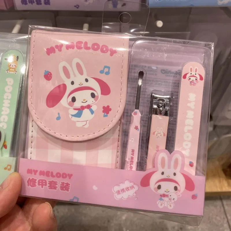 

3Pcs Sanrio Kawaii Nail Clipper Set My Melody Cute Cartoon New Creative Nail Boy Girl Kawaii Cinnamoroll Manicure Tool Suit Gift