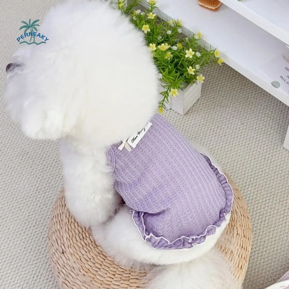 

Summer Thin Pet Flower Vest Sun Protection Cool Comfortable Dog T-shirt Sleeveless Breathable Pet Clothes For Small Dog Cat