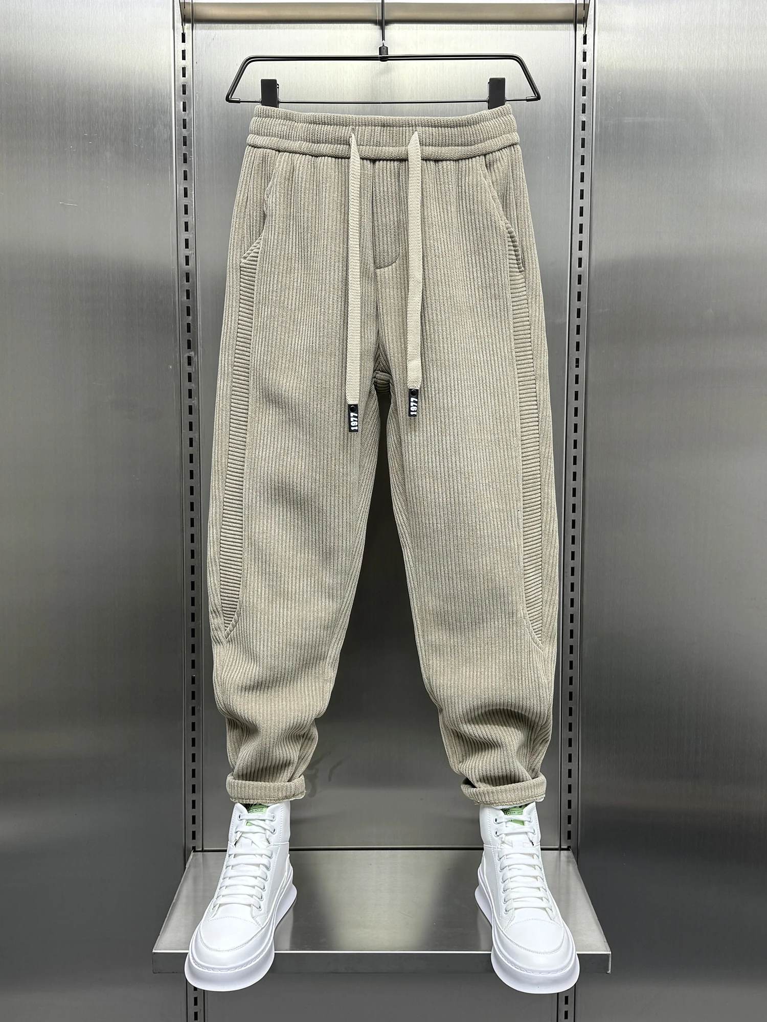 

Men's Fce Lined Thiened Corduroy Casual Pants Autumn Winter New Sle Harlan Loose Fit Faionable Warm Elastic Waist