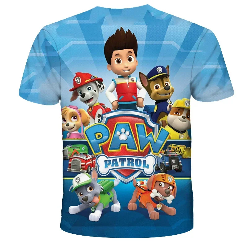 PAW Patrol toy dog Kids Clothing Tops Boy T-shirt 3D Print pat patrouille T Shirts Anime Short Sleeve Baby Child Birthday Gift