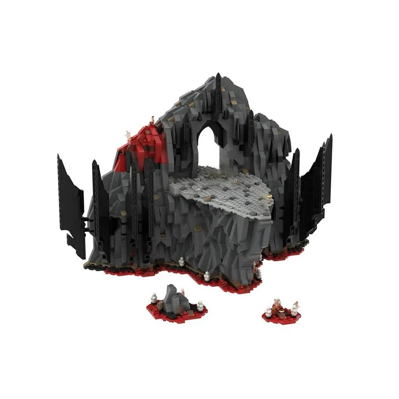 Magical Rings Moc Building Blocks Movie Scene Doomsday Furnace Model Technology Bricks DIY Assembly Street View Toys Gifts